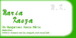 maria kasza business card